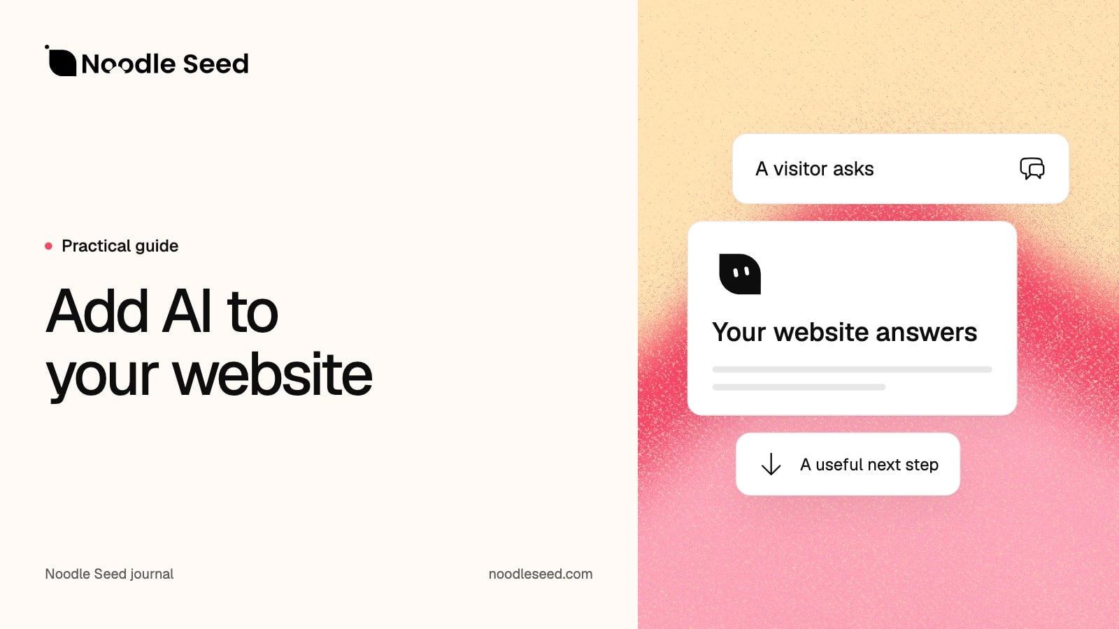 Noodle Seed editorial illustration: Add AI to your website