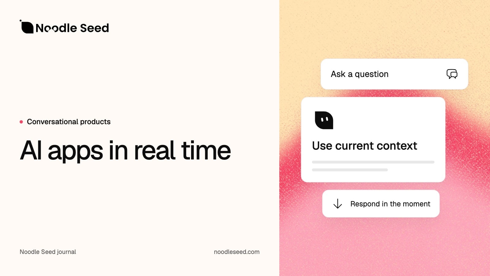 Noodle Seed editorial illustration: AI apps in real time