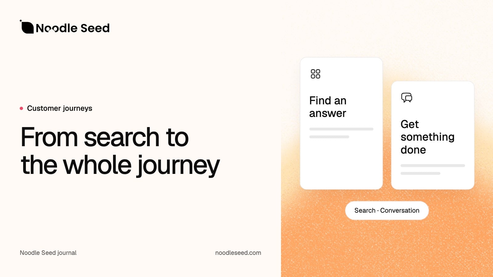 Noodle Seed editorial illustration: From search to the whole journey
