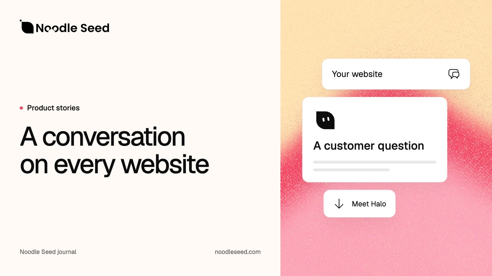 Noodle Seed editorial illustration: A conversation on every website