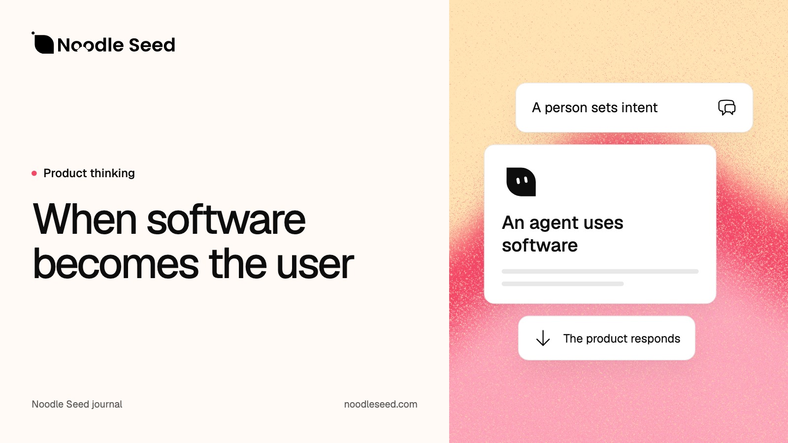 Noodle Seed editorial illustration: When software becomes the user