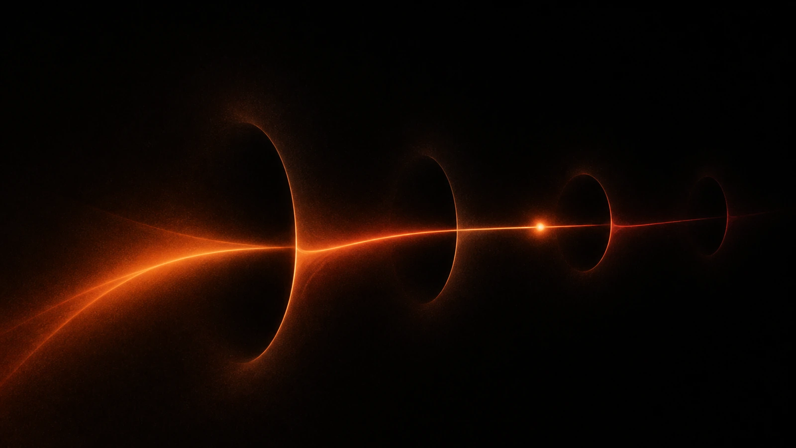 An abstract portable request moving through several interchangeable infrastructure layers.