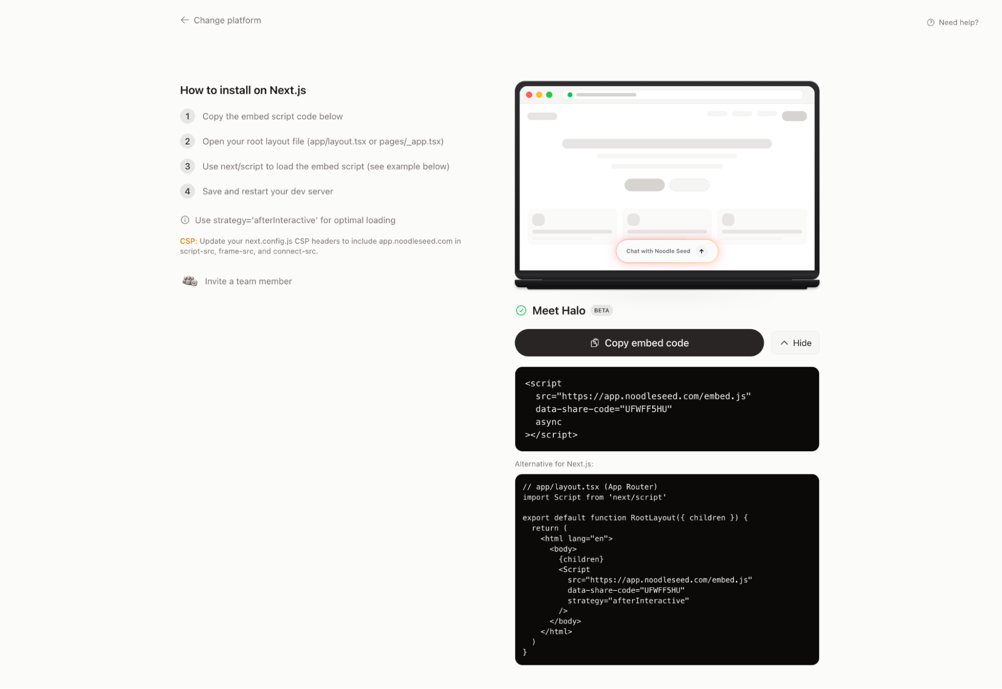 Setup wizard step 4